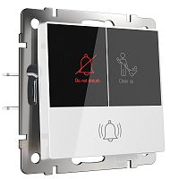 Выключатель кнопочный для отелей без рамки Werkel 1-кл. белый глянцевый картинка